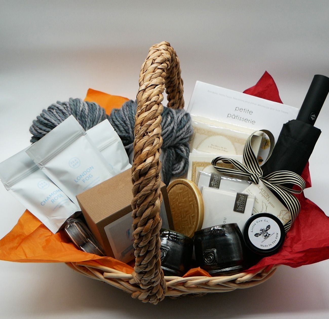 Rainy day basket contents
